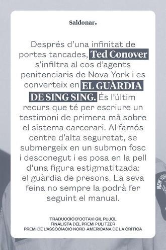 GUÀRDIA DE SING SING, EL | 9788419571410 | CONOVER, TED | Llibreria L'Altell - Llibreria Online de Banyoles | Comprar llibres en català i castellà online - Llibreria de Girona