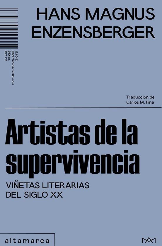 ARTISTAS DE LA SUPERVIVENCIA | 9788419583437 | ENZENSBERGER, HANS MAGNUS | Llibreria L'Altell - Llibreria Online de Banyoles | Comprar llibres en català i castellà online - Llibreria de Girona