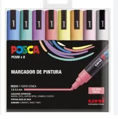 ROTULADOR UNI POSCA PC-5M ESTUCHE 8 COLORES PASTEL | 8435009952944 | UNI MITSUBISHI PENCIL | Llibreria Online de Banyoles | Comprar llibres en català i castellà online