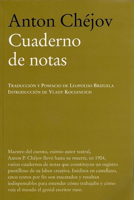 CUADERNO DE NOTAS | 9788483930489 | CHEJOV, ANTON | Llibreria Online de Banyoles | Comprar llibres en català i castellà online