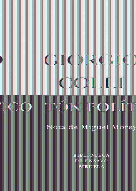 PLATON POLITICO | 9788498412253 | COLLI, GIORGIO | Llibreria Online de Banyoles | Comprar llibres en català i castellà online