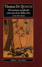 ASESINATO CONSIDERADO COMO UNA DE LAS BELLAS ARTES | 9788477025979 | DE QUINCEY, THOMAS | Llibreria Online de Banyoles | Comprar llibres en català i castellà online