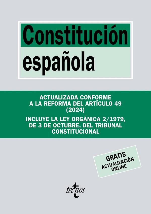 CONSTITUCIÓN ESPAÑOLA | 9788430990399 | EDITORIAL TECNOS | Llibreria L'Altell - Llibreria Online de Banyoles | Comprar llibres en català i castellà online - Llibreria de Girona