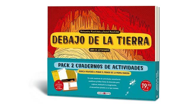 PACK 2 CUADERNOS DE ACTIVIDADES. DEBAJO DE LA TIERRA, DEBAJO DEL AGUA | 9788410260153 | MIZIELINSKA, ALEKSANDRA/MIZIELINSKI, DANIEL | Llibreria L'Altell - Llibreria Online de Banyoles | Comprar llibres en català i castellà online - Llibreria de Girona