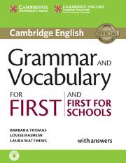 GRAMMAR AND VOCABULARY FOR FIRST AND FIRST FOR SCHOOLS | 9781107481060 | BARBARA THOMAS, LOUISE HASHEMI, LAURA MATTHEWS | Llibreria Online de Banyoles | Comprar llibres en català i castellà online