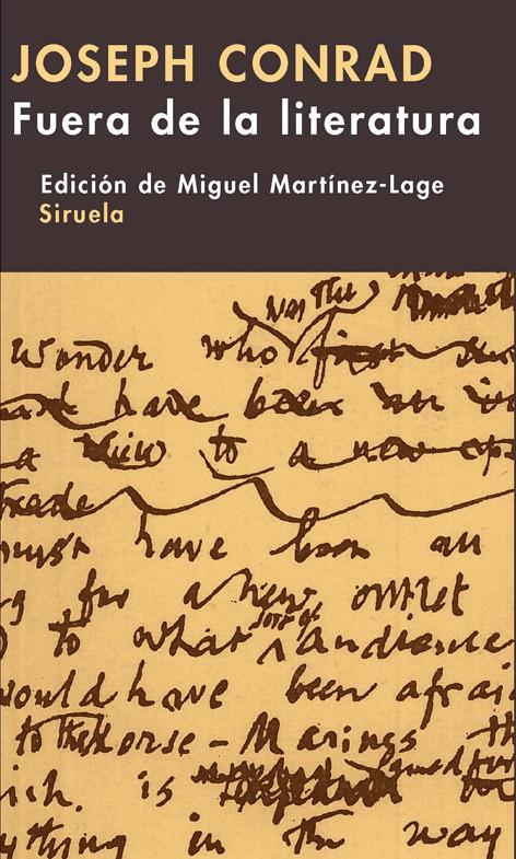 FUERA DE LITERATURA | 9788498412598 | JOSEPH CONRAD | Llibreria L'Altell - Llibreria Online de Banyoles | Comprar llibres en català i castellà online - Llibreria de Girona