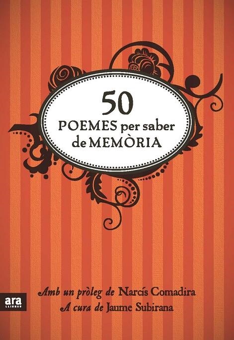 50 POEMES PER SABER DE MEMÒRIA | 9788492907861 | A CURA DE JAUME SUBIRANA | Llibreria Online de Banyoles | Comprar llibres en català i castellà online