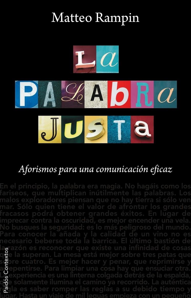 PALABRA JUSTA, LA | 9788449323065 | RAMPIN,MATTEO | Llibreria Online de Banyoles | Comprar llibres en català i castellà online