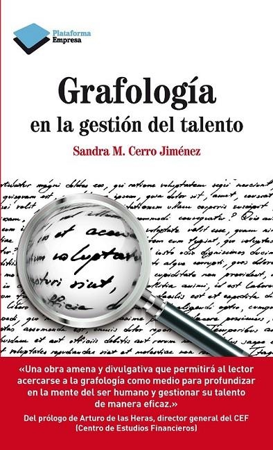 GRAFOLOGÍA EN LA GESTIÓN DEL TALENTO | 9788415750734 | CERRO JIMÉNEZ, SANDRA Mª | Llibreria Online de Banyoles | Comprar llibres en català i castellà online