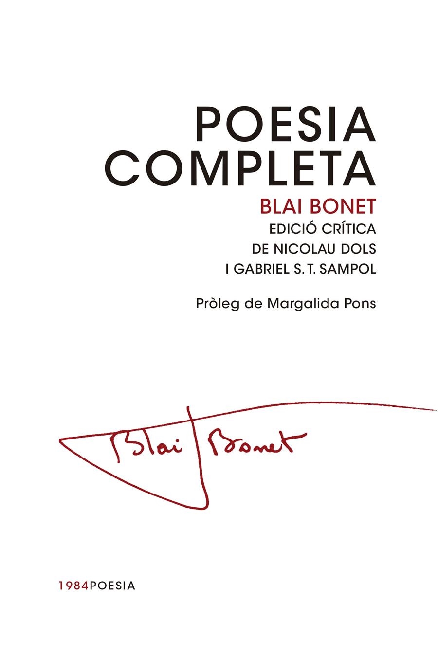 POESIA COMPLETA | 9788415835462 | BONET I RIGO, BLAI | Llibreria Online de Banyoles | Comprar llibres en català i castellà online