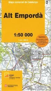 MAPA COMARCAL DE L'ALT EMPORDÀ 1:50.000 | 9788439392149 | INSTITUT CARTOGRÀFIC I GEOLÒGIC DE CATALUNYA | Llibreria Online de Banyoles | Comprar llibres en català i castellà online