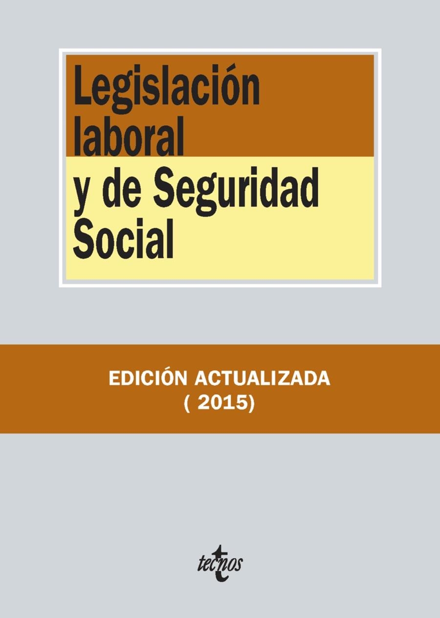 LEGISLACIÓN LABORAL Y DE SEGURIDAD SOCIAL | 9788430966110 | EDITORIAL TECNOS | Llibreria Online de Banyoles | Comprar llibres en català i castellà online