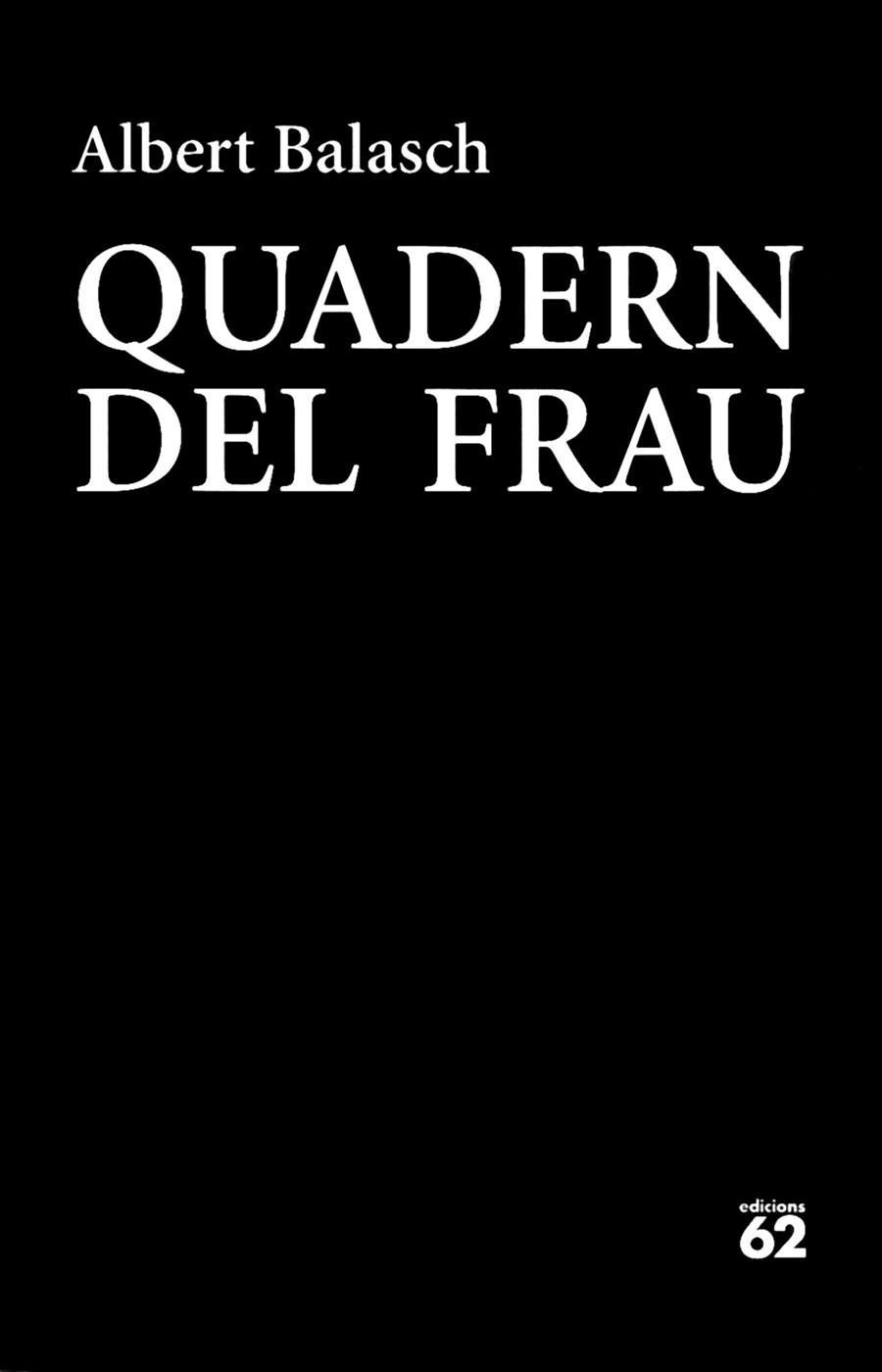 QUADERN DEL FRAU | 9788429774832 | BALASCH MONTULL ALBERT | Llibreria Online de Banyoles | Comprar llibres en català i castellà online