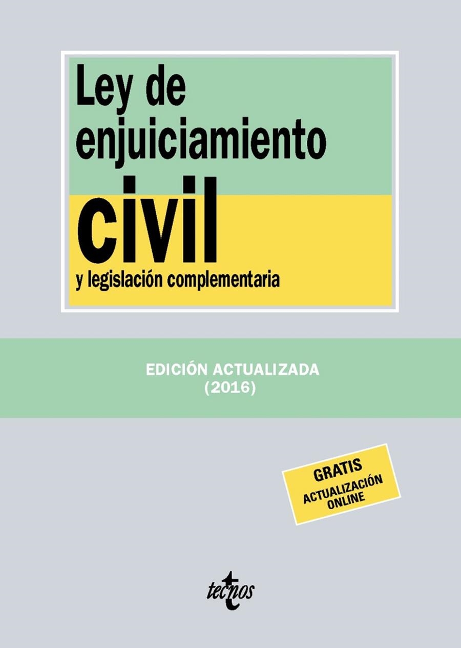 LEY DE ENJUICIAMIENTO CIVIL | 9788430970117 | EDITORIAL TECNOS | Llibreria Online de Banyoles | Comprar llibres en català i castellà online