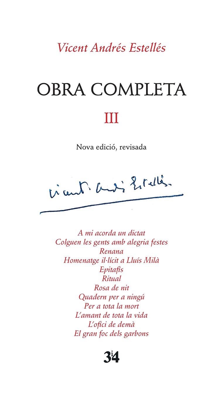 OBRA COMPLETA 3 | 9788416789016 | ANDRÉS ESTELLÉS, VICENT | Llibreria Online de Banyoles | Comprar llibres en català i castellà online