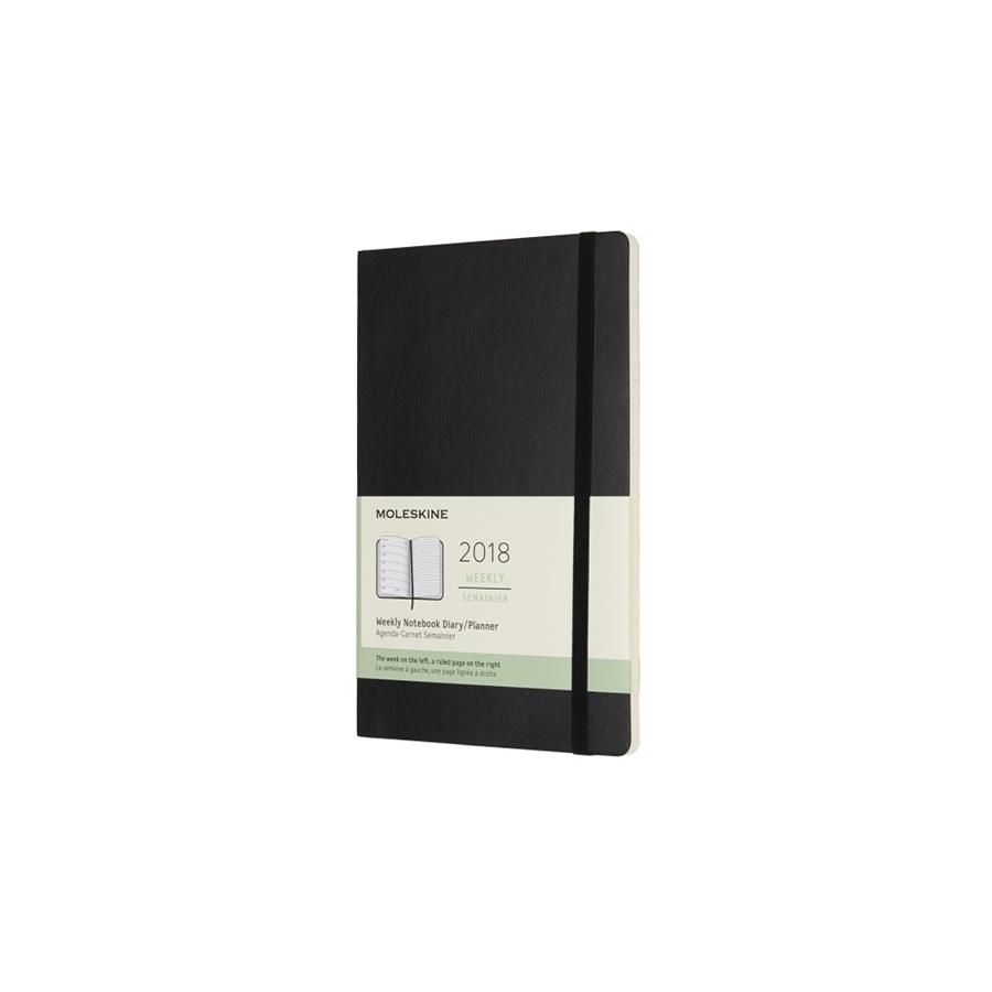 AGENDA SETMANAL MOLESKINE 2018 L NEGRA TAPA TOVA | 8055002854030 | MOLESKINE | Llibreria Online de Banyoles | Comprar llibres en català i castellà online