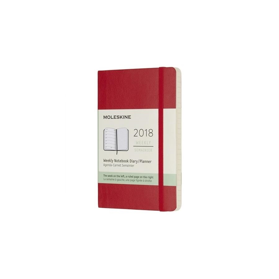 AGENDA SETMANAL MOLESKINE 2018 P VERMELL ESCARLATA TAPA TOVA | 8055002854184 | MOLESKINE | Llibreria Online de Banyoles | Comprar llibres en català i castellà online