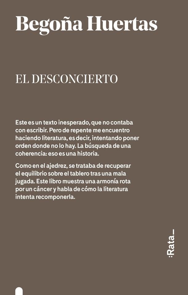 DESCONCIERTO, EL | 9788416738311 | BEGOÑA HUERTAS | Llibreria Online de Banyoles | Comprar llibres en català i castellà online