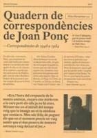 QUADERN DE CORRESPONDÈNCIES DE JOAN PONÇ | 9788472268180 | PARCERISAS, PILAR (ED) | Llibreria Online de Banyoles | Comprar llibres en català i castellà online