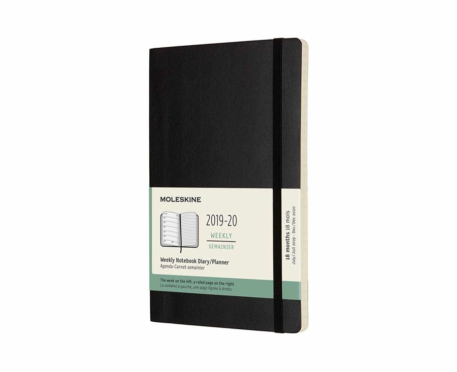 AGENDA 2019-2020 18M SETMANAL L NEGRA TAPA TOVA MOLESKINE | 8058647629490 | MOLESKINE | Llibreria Online de Banyoles | Comprar llibres en català i castellà online