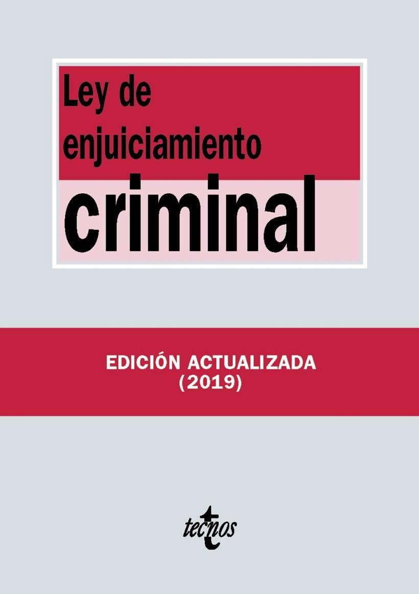 LEY DE ENJUICIAMIENTO CRIMINAL | 9788430977192 | EDITORIAL TECNOS | Llibreria L'Altell - Llibreria Online de Banyoles | Comprar llibres en català i castellà online - Llibreria de Girona