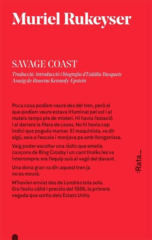 SAVAGE COAST (CAT) | 9788416738106 | MURIEL RUKEYSER | Llibreria Online de Banyoles | Comprar llibres en català i castellà online