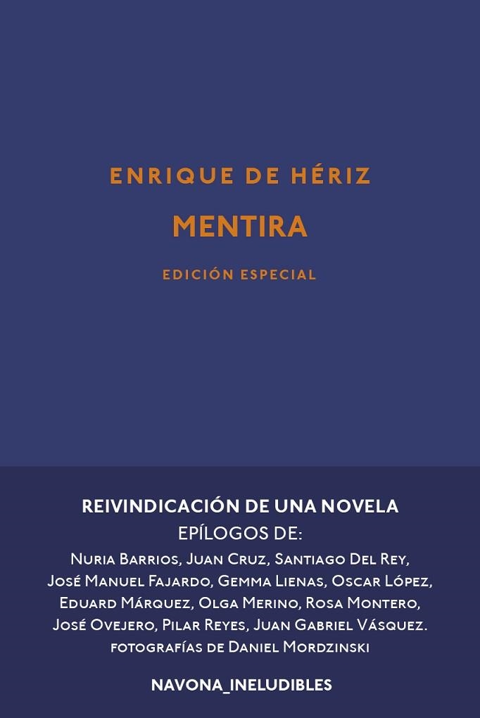 MENTIRA | 9788417978211 | DE HÉRIZ, ENRIQUE | Llibreria Online de Banyoles | Comprar llibres en català i castellà online