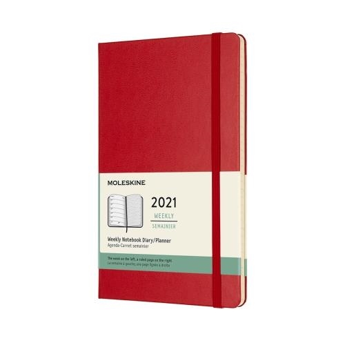 AGENDA QUADERN SETMANAL DE 12 MESOS 2021 - VERMELL ESCARLATA | 80538536006457 | MOLESKINE | Llibreria Online de Banyoles | Comprar llibres en català i castellà online