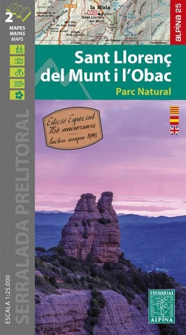 SANT LLORENÇ DEL MUNT I L'OBAC 1:25.000 | 9788480908573 | ALPINA | Llibreria L'Altell - Llibreria Online de Banyoles | Comprar llibres en català i castellà online - Llibreria de Girona