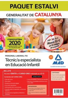 PAQUET ESTALVI PERSONAL LABORAL FIX DE TÈCNIC/A ESPECIALISTA EN EDUCACIÓ INFANTIL DEL DEPARTAMENT D’EDUCACIÓ | 9788414238943 | AAVV | Llibreria Online de Banyoles | Comprar llibres en català i castellà online