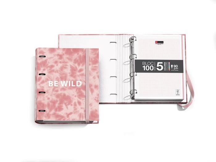 CARPETA DE BLOC DE LLIBRETA DE 4 ANELLES DE 35 MM TIE DYE ROSA MIQUELRIUS | 8422593148648 | MIQUELRIUS | Llibreria Online de Banyoles | Comprar llibres en català i castellà online