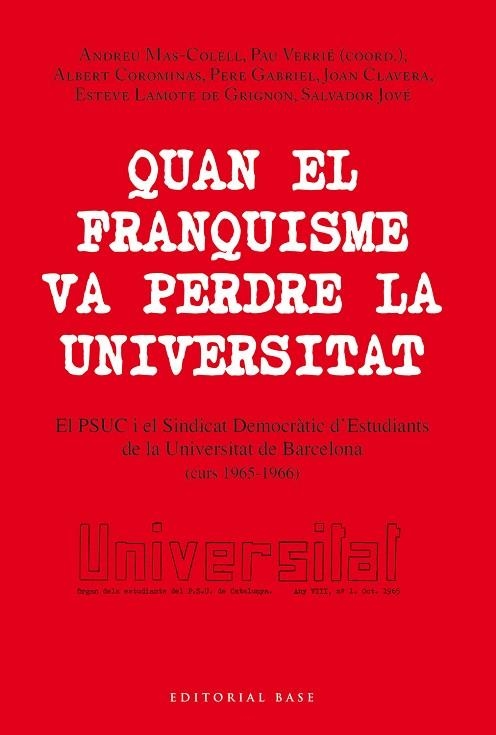 QUAN EL FRANQUISME VA PERDRE LA UNIVERSITAT | 9788418434471 | AAVV | Llibreria Online de Banyoles | Comprar llibres en català i castellà online