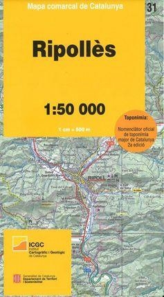 MAPA COMARCAL DE CATALUNYA 1:50 000. RIPOLLÈS | 9788439397649 | Llibreria Online de Banyoles | Comprar llibres en català i castellà online