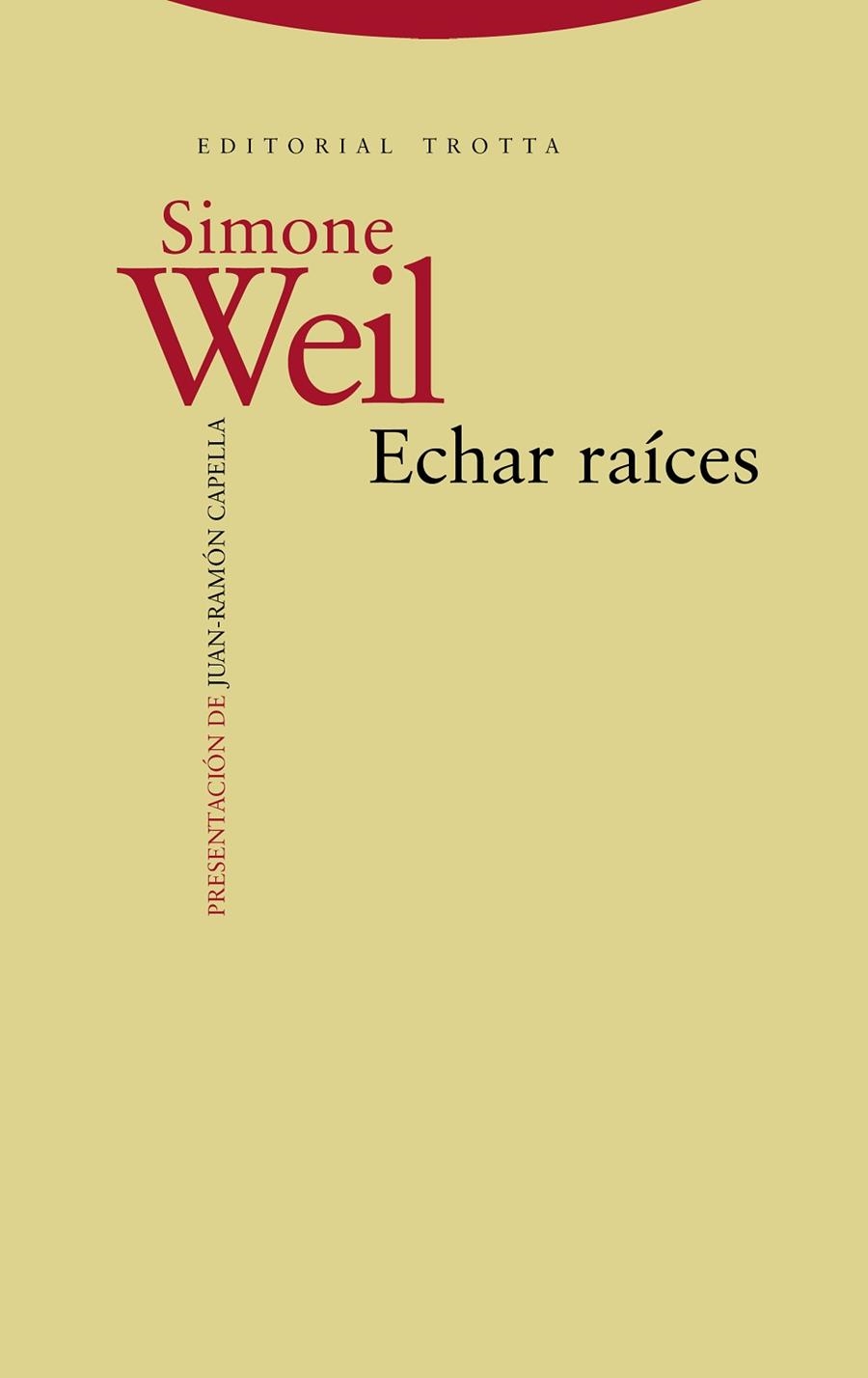 ECHAR RAÍCES | 9788498795325 | WEIL, SIMONE | Llibreria L'Altell - Llibreria Online de Banyoles | Comprar llibres en català i castellà online - Llibreria de Girona