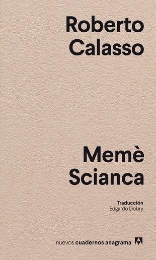 MEMÈ SCIANCA | 9788433918222 | CALASSO, ROBERTO | Llibreria Online de Banyoles | Comprar llibres en català i castellà online