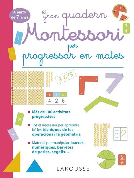 GRAN QUADERN MONTESSORI PER PROGRESSAR EN MATES. A PARTIR DE 7 ANYS | 9788419436849 | URVOY, DELPHINE | Llibreria Online de Banyoles | Comprar llibres en català i castellà online