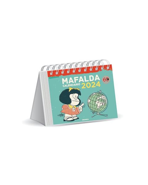 MAFALDA 2024, CALENDARIO ESCRITORIO TURQUESA | 9789878935690 | QUINO | Llibreria Online de Banyoles | Comprar llibres en català i castellà online