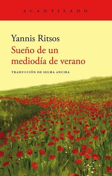 SUEÑO DE UN MEDIODÍA DE VERANO | 9788419036797 | RITSOS, YANNIS | Llibreria Online de Banyoles | Comprar llibres en català i castellà online