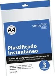 PLASTIFICAT INSTANTANI MIDA A4 3 UNITATS | 8435258322048 | OFFICE BOX | Llibreria Online de Banyoles | Comprar llibres en català i castellà online