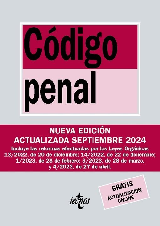 CÓDIGO PENAL | 9788430990962 | EDITORIAL TECNOS | Llibreria Online de Banyoles | Comprar llibres en català i castellà online