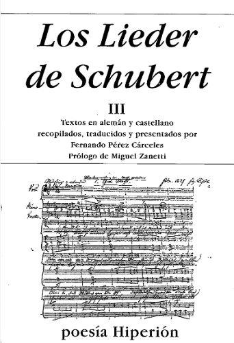 LOS LIEDER DE SCHUBERT III | 9788475178448 | SCHUBERT, FRANZ | Llibreria Online de Banyoles | Comprar llibres en català i castellà online