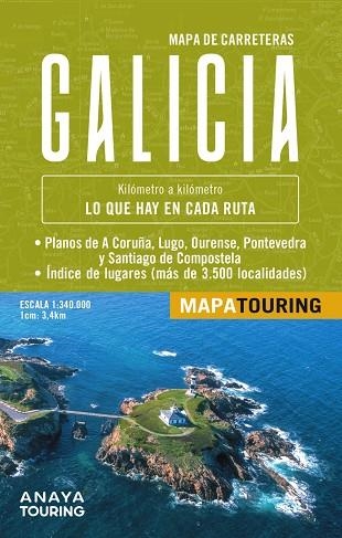 MAPA DE CARRETERAS GALICIA (DESPLEGABLE), ESCALA 1:340.000 | 9788491588603 | ANAYA TOURING | Llibreria Online de Banyoles | Comprar llibres en català i castellà online