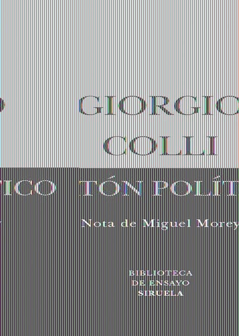 PLATON POLITICO | 9788498412253 | COLLI, GIORGIO | Llibreria Online de Banyoles | Comprar llibres en català i castellà online