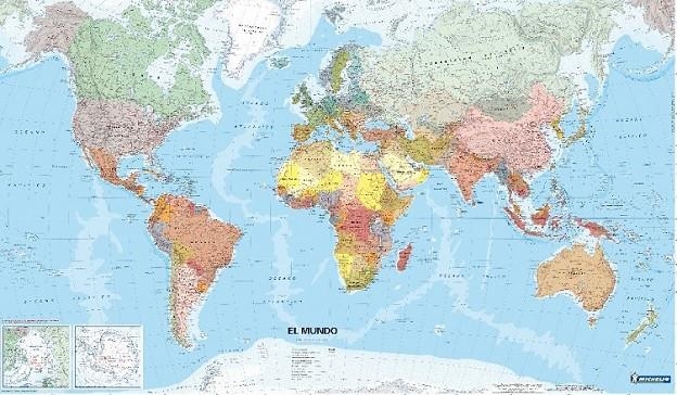 MAPA MURAL PLANISFERI MICHELIN (PETIT) | 9782067136274 | * | Llibreria Online de Banyoles | Comprar llibres en català i castellà online