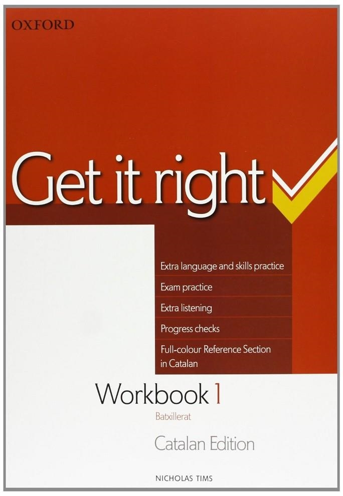 GET IT RIGHT 1 WORKBOOK | 9780194746045 | VARIOS AUTORES | Llibreria Online de Banyoles | Comprar llibres en català i castellà online