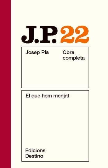 QUE HEM MENJAT,EL | 9788497101622 | PLA, JOSEP | Llibreria Online de Banyoles | Comprar llibres en català i castellà online