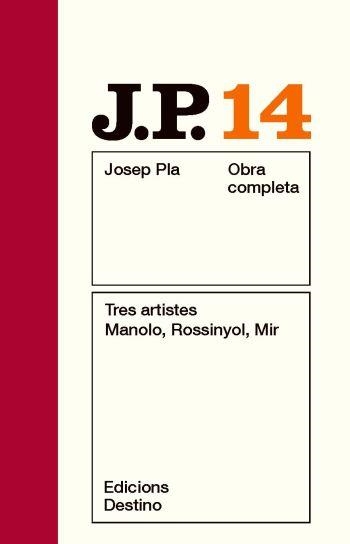 TRES ARTISTES MANOLO, ROSSINYOL, MIR | 9788497101547 | PLA, JOSEP | Llibreria Online de Banyoles | Comprar llibres en català i castellà online