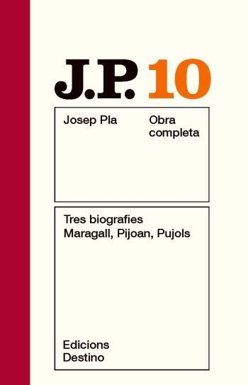 TRES BIOGRAFIES, MARAGALL, PIJOAN,PUJOLS | 9788497101509 | PLA, JOSEP | Llibreria Online de Banyoles | Comprar llibres en català i castellà online