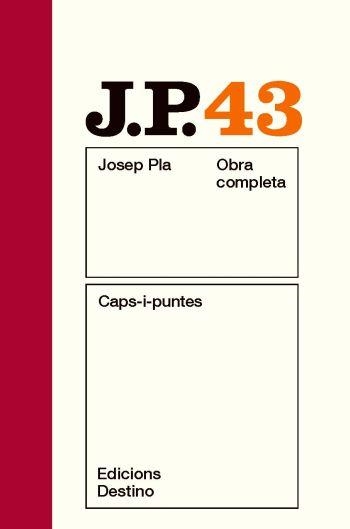 CAPS-I-PUNTES | 9788497101837 | PLA, JOSEP | Llibreria Online de Banyoles | Comprar llibres en català i castellà online