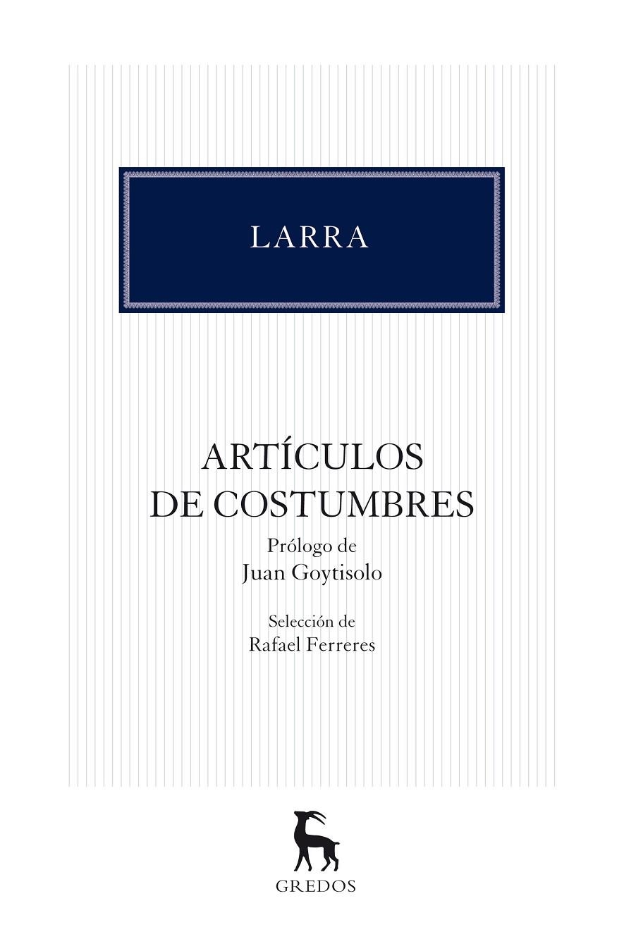 ARTÍCULOS DE COSTUMBRES | 9788424936358 | DE LARRA , MARIANO JOSE | Llibreria L'Altell - Llibreria Online de Banyoles | Comprar llibres en català i castellà online - Llibreria de Girona